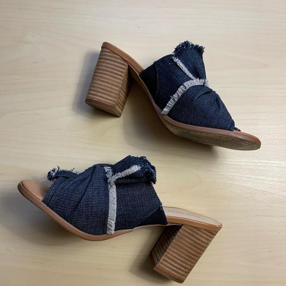 Nine West denim mules